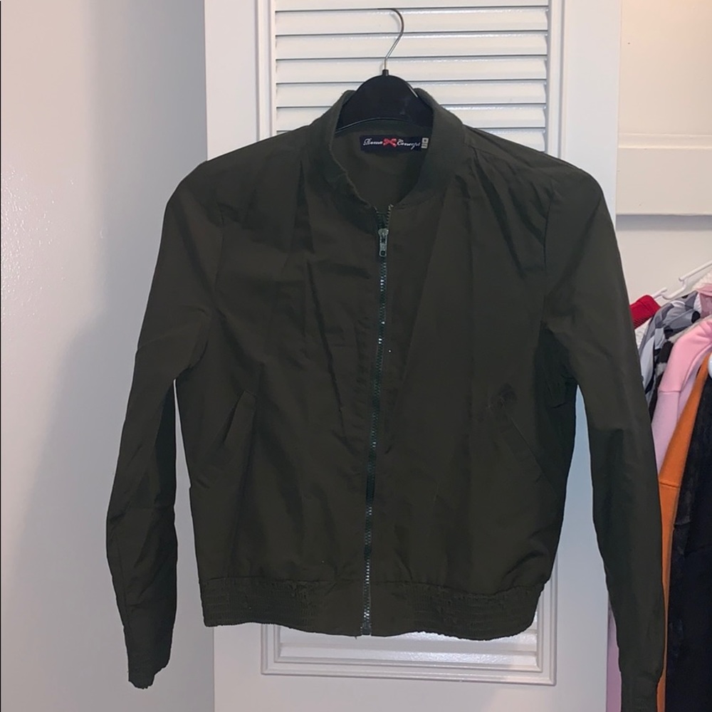 Olive Green Bomber Jacket